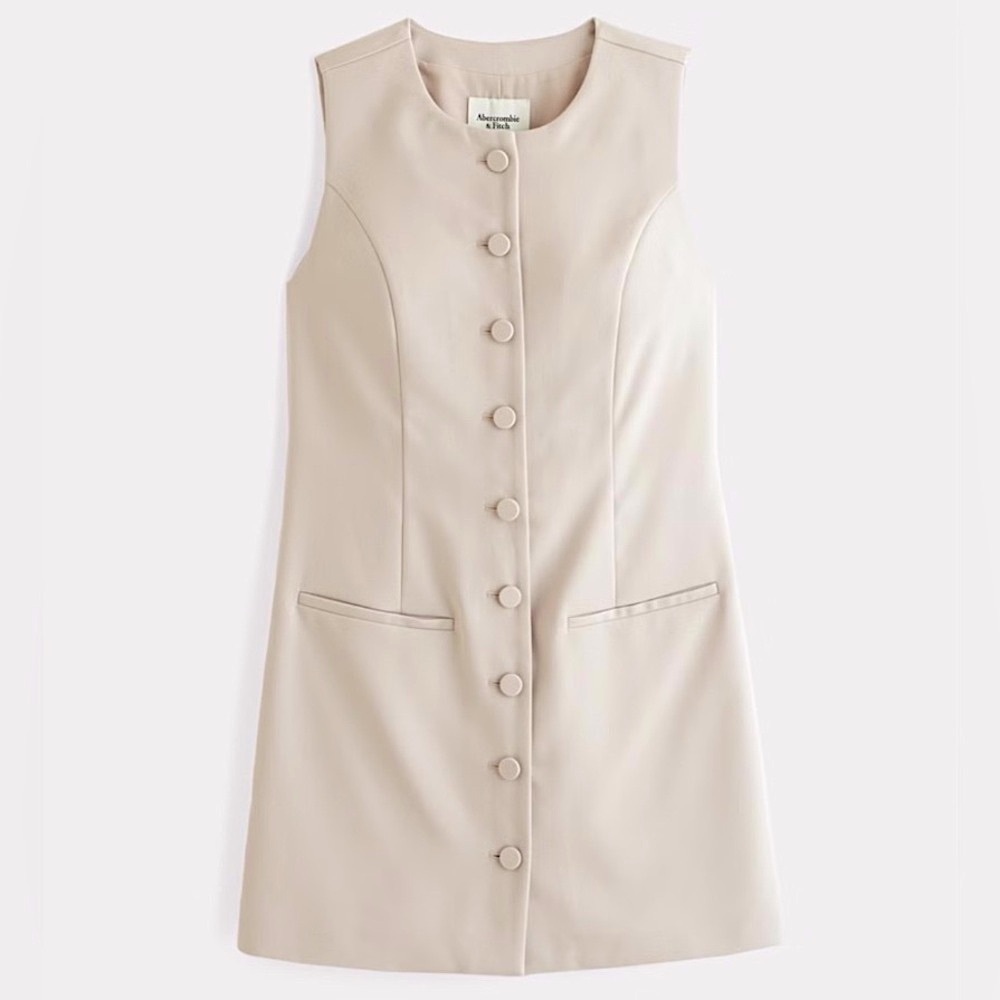 NEW Abercrombie & Fitch Mara high-neck vest dress - Picture 3 of 8